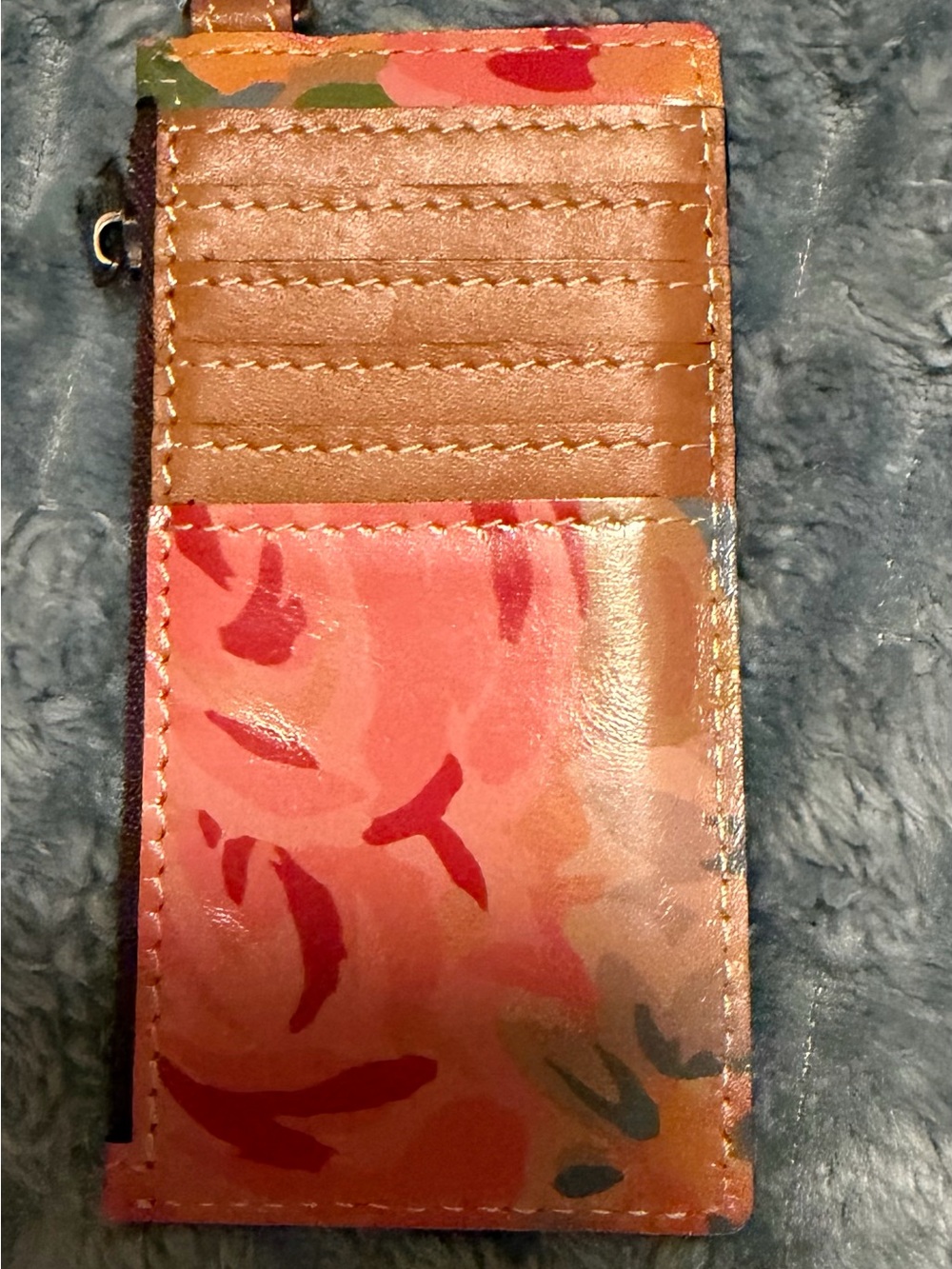 Patricia Nash Brown Floral Coastal Print Tote & Card Holder - Picture 4 of 4
